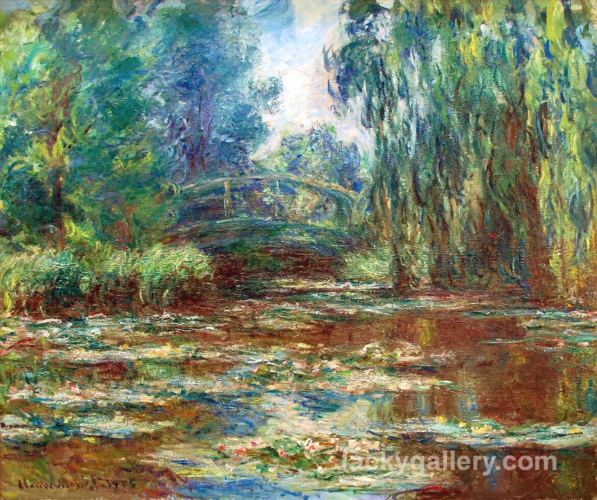 Water Lily Pond and Bridge by Claude Monet paintings reproduction
